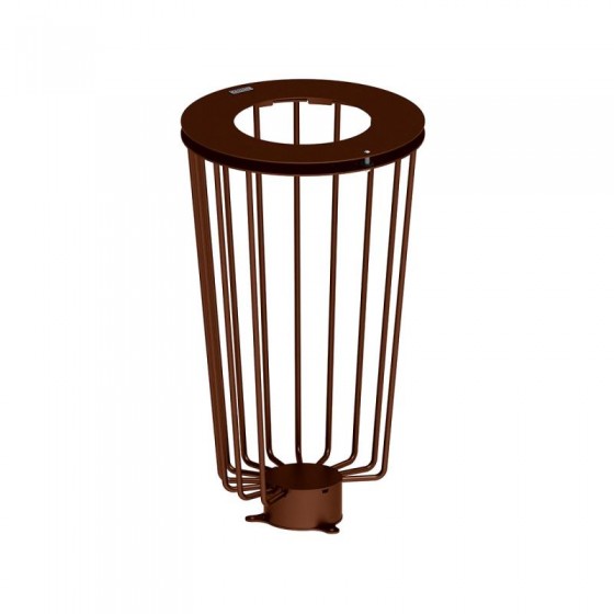 Corbeille vigipirate 100 litres finition aspect corten