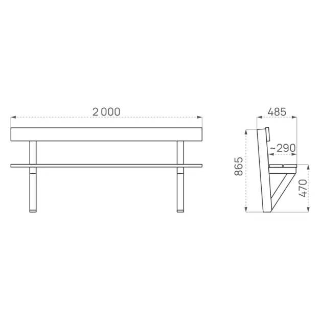Plan du banc Turin