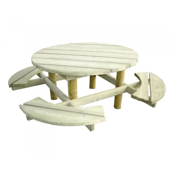 Table de pique-nique ronde Dublin