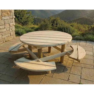 Table de pique-nique ronde Dublin