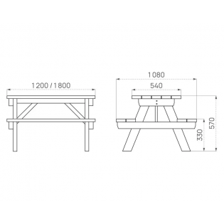 Table de pique-nique Turin junior
