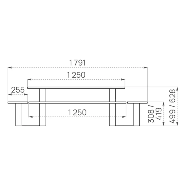Plan table de pique-nique Arc-en-ciel