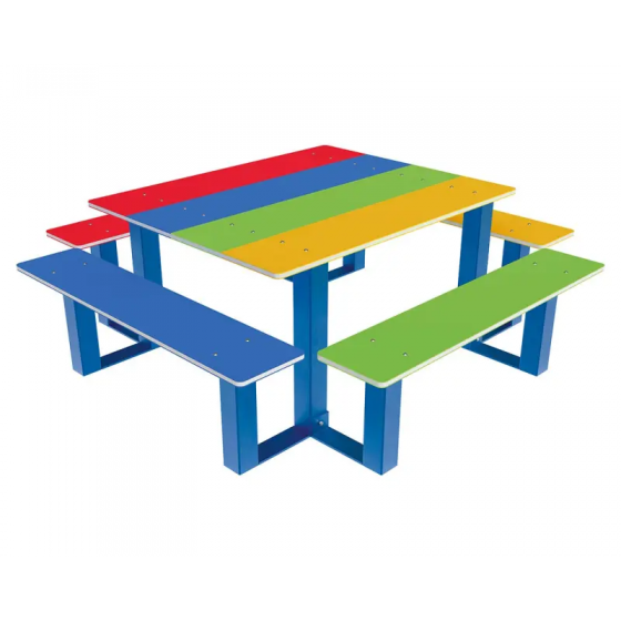 Table de pique-nique Arc-en-ciel