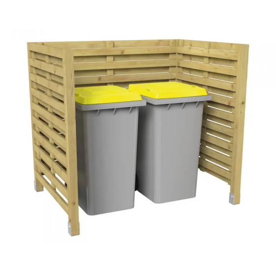 Cache conteneur en bois module simple Turin