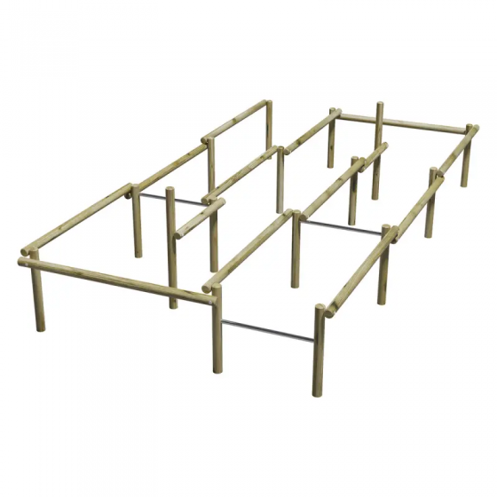 Chicane en bois pour parcours sportif