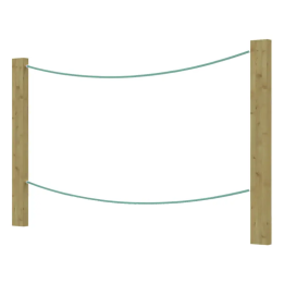 Cordes d'équilibre sur poteaux en bois