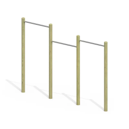 Lot de 3 barres fixes