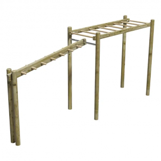 Échelle de suspension inclinée en bois