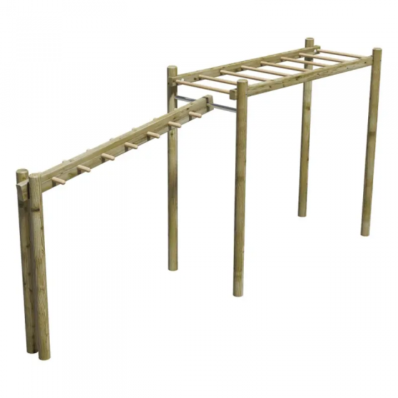 Échelle de suspension inclinée en bois