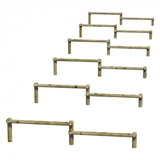 Parcours de sauts en bois