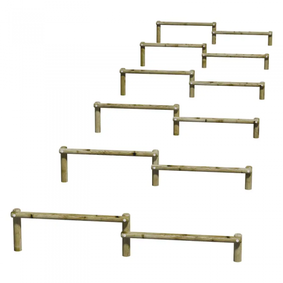 Parcours de sauts en bois