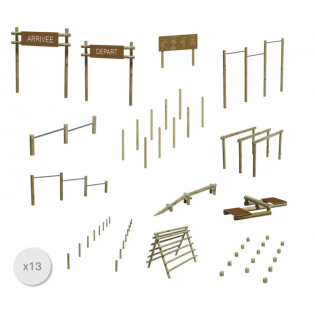 Lot 2 : Parcours de santé bois (13 éléments)