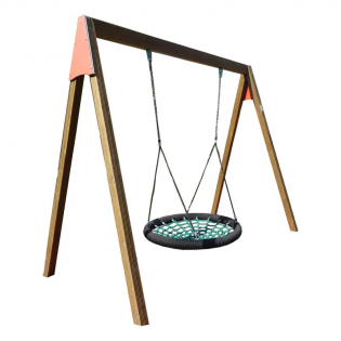 Balançoire tout bois avec nacelle