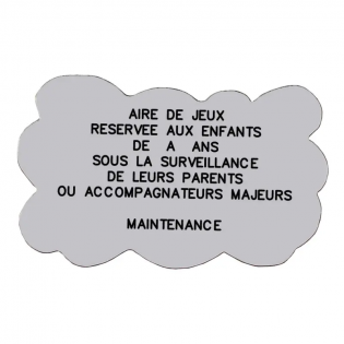 Panneau Nuage avec texte