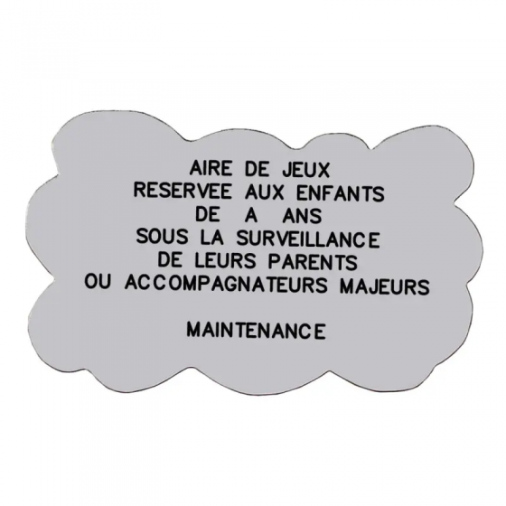 Panneau Nuage avec texte