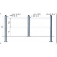 Barrière inox à câble traversant