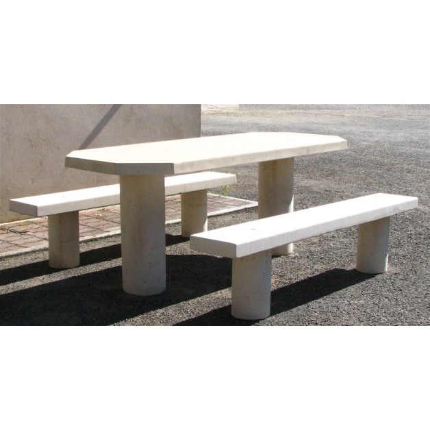 Table pique nique Ovale en béton
