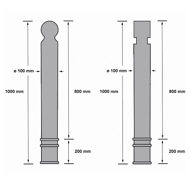 Plan potelet TPU 1000 à mémoire de forme