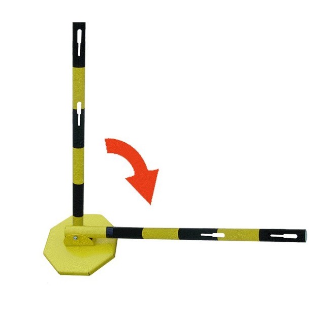 Poteau acier pliant