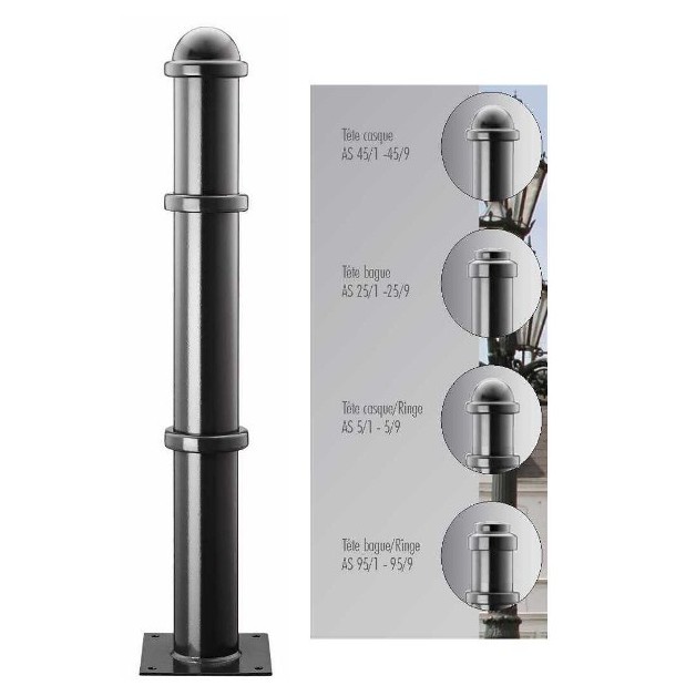 Borne décorative diamètre 102 mm avec têtes de finition