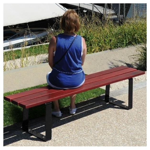 Banquette Riga acier et bois