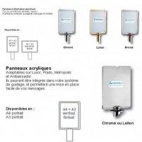 Panneaux d'information pour poteaux