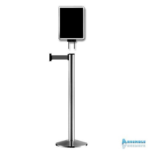 Panneau pour poteau de gestion de file d'attente