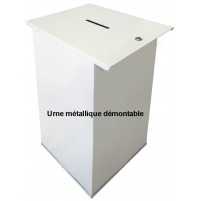 Urne de vote métallique démontable