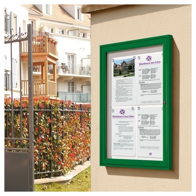 Vitrine murale affichage extérieur