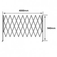 Plan barriere acier extensible 4 m