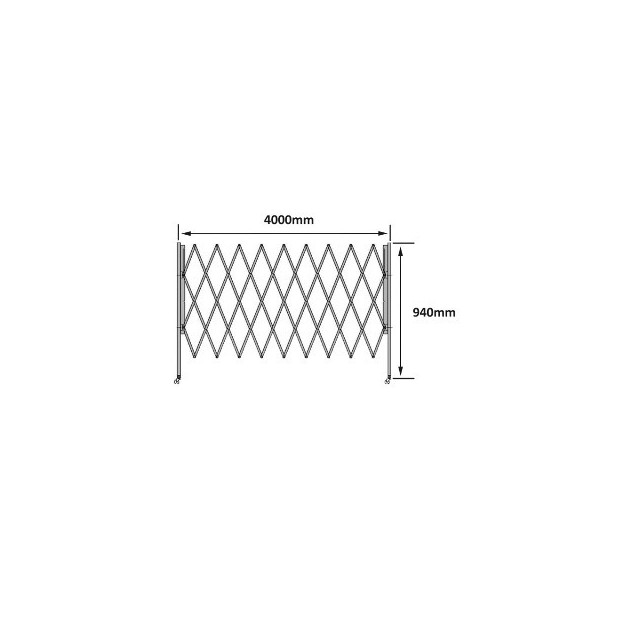 Plan barriere acier extensible 4 m