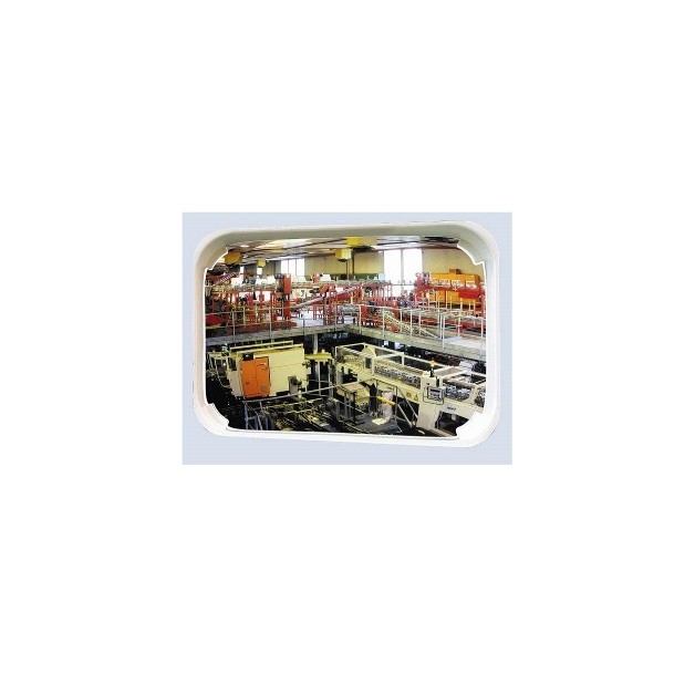 Miroir de surveillance multi usages cadre blanc