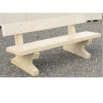 Banc urbain béton blanc naturel