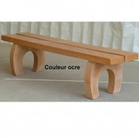 banquette en beton modele chene finition aspect pierre ocre