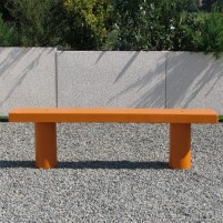 banquette beton  Epicea finition couleur orange