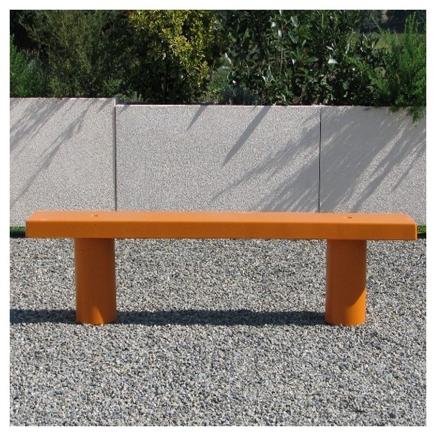 banquette beton  Epicea finition couleur orange