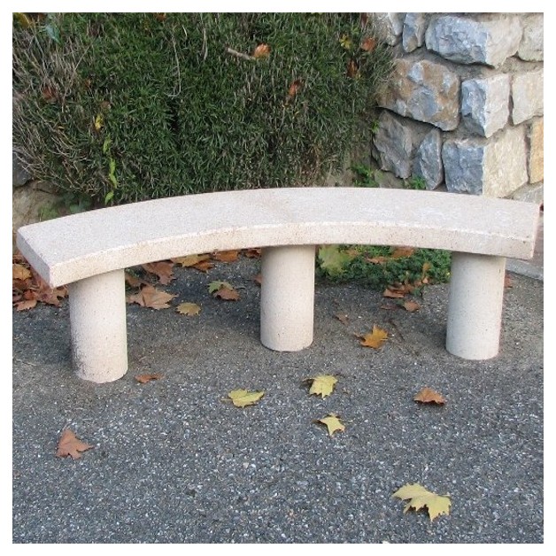 Banquette beton erable blanc naturel