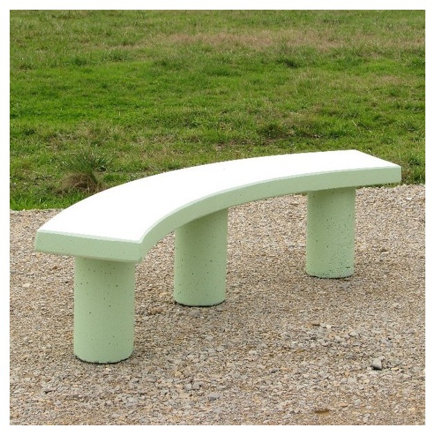 banquette en beton Erable couleur pistache