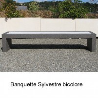 Banquette Sylvestre bicolore en béton