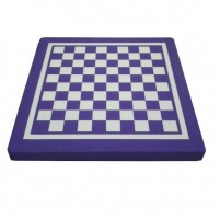 Plateau de jeux echecs et dames finition couleur bleu