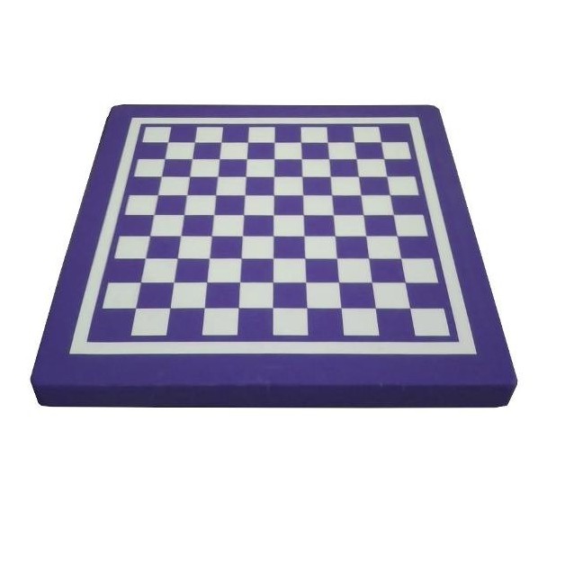 Plateau de jeux echecs et dames finition couleur bleu