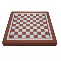 Plateau de jeux echecs et dames finition couleur marron ton bois