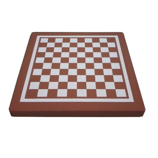 Plateau de jeux echecs et dames finition couleur marron ton bois