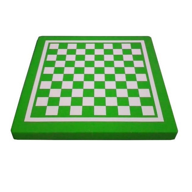 Plateau de jeux echecs et dames finition couleur vert