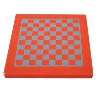 Plateau de jeux echecs et dames orange