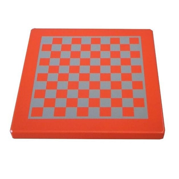 Plateau de jeux echecs et dames orange