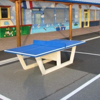 Table ping pong  beton couleur bleu