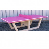 Table de ping pong beton rose