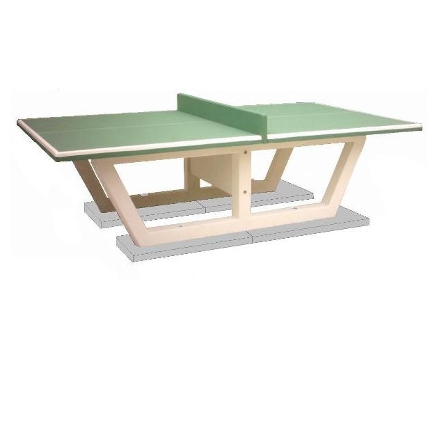 Table ping pong verte + dispositif scellement