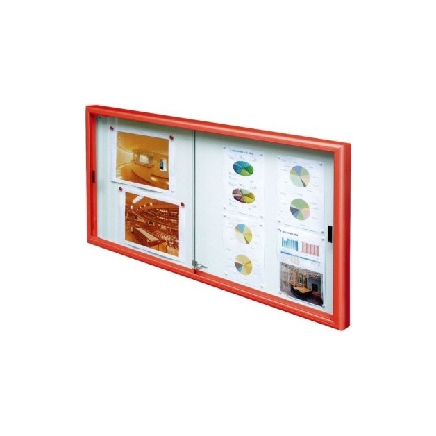 Vitrine affichage coulissante